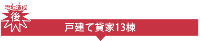 宅地造成後・・・戸建て貸家13棟